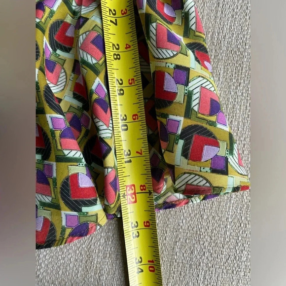 ALEXIS Dress Women’s Small Mirene Bronze Geo Neck Tie Bow Ruffle Hem Mini - Picture 11 of 12